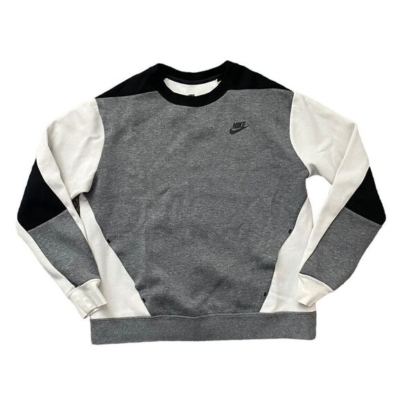 NIKE Tech Colorblock Fleece Sweatshirt Size Medium - Picture 1 of 8